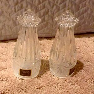 Crystal salt and pepper shakers